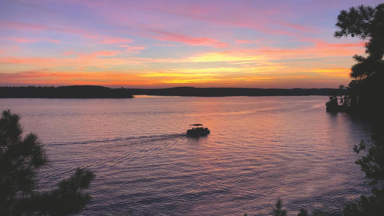 Sunset over Lake Ouachita