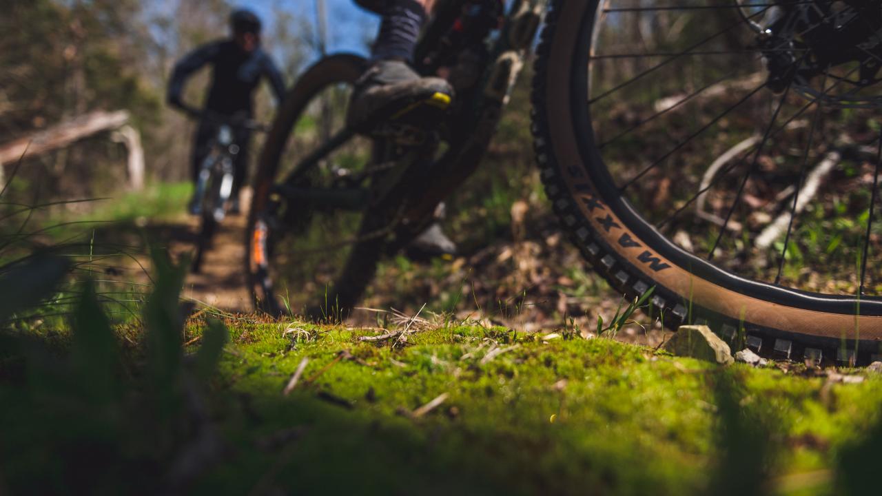 Mountain biking at Hobbs State Park-Conservation Area near Rogers