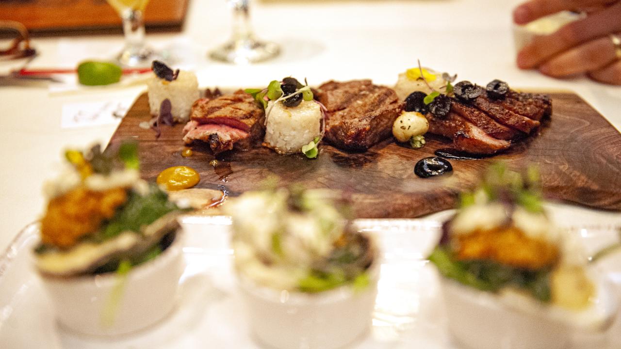 The Red Oak Steakhouse at Saracen Casino Resort.
