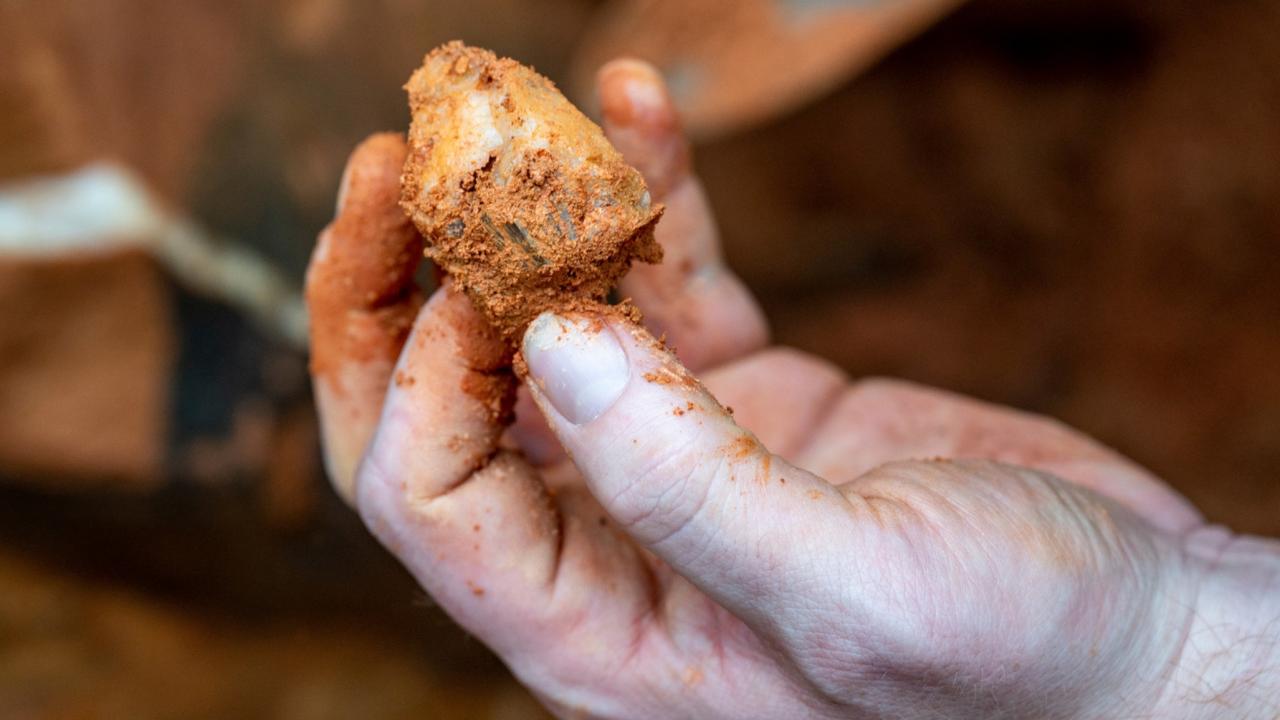 Digging for crystals in Mount Ida 