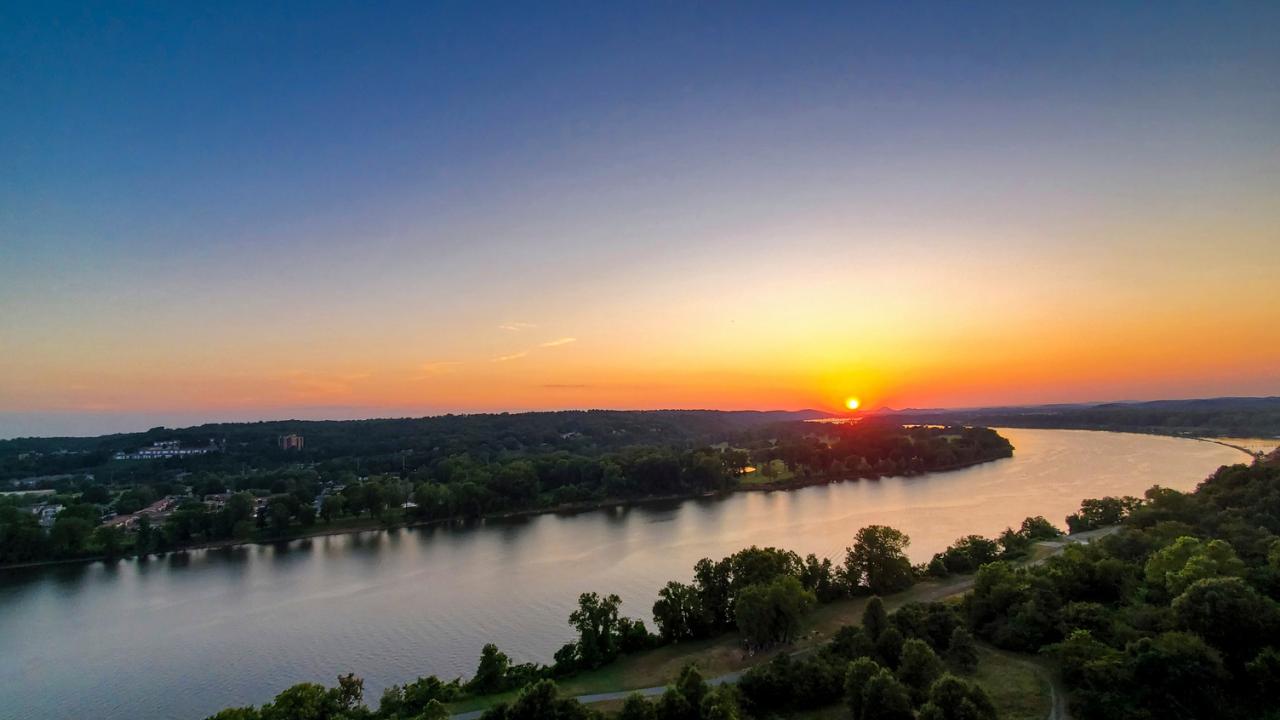 The view from Emerald Park in North Little Rock