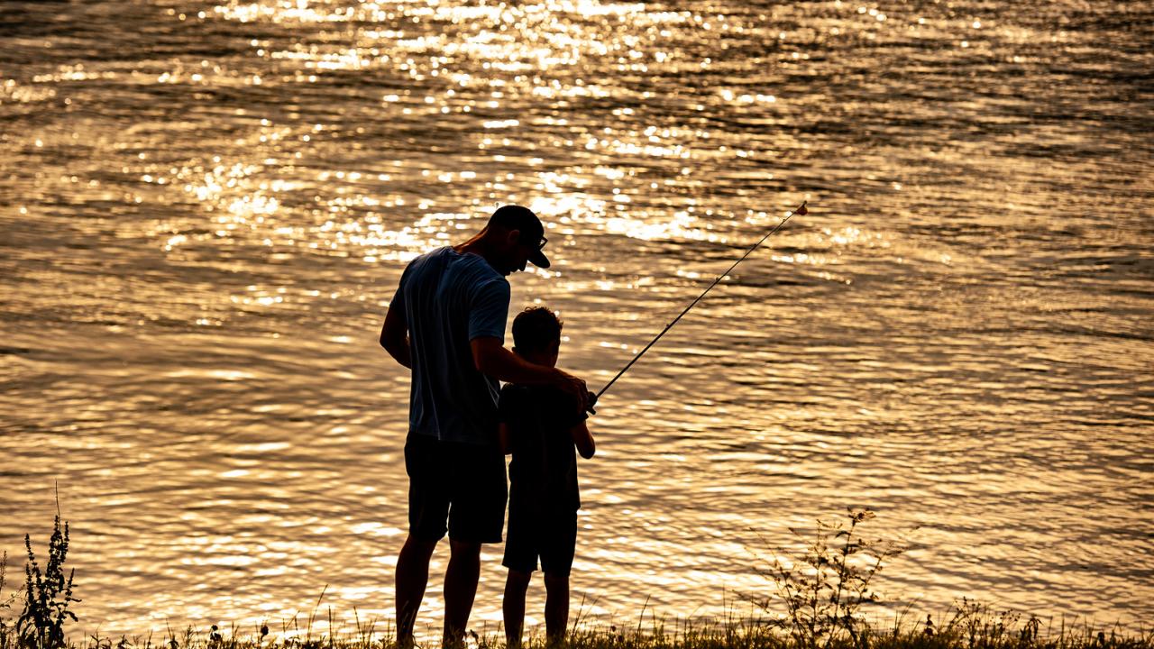 Fishing at Jacksonport State Park.
