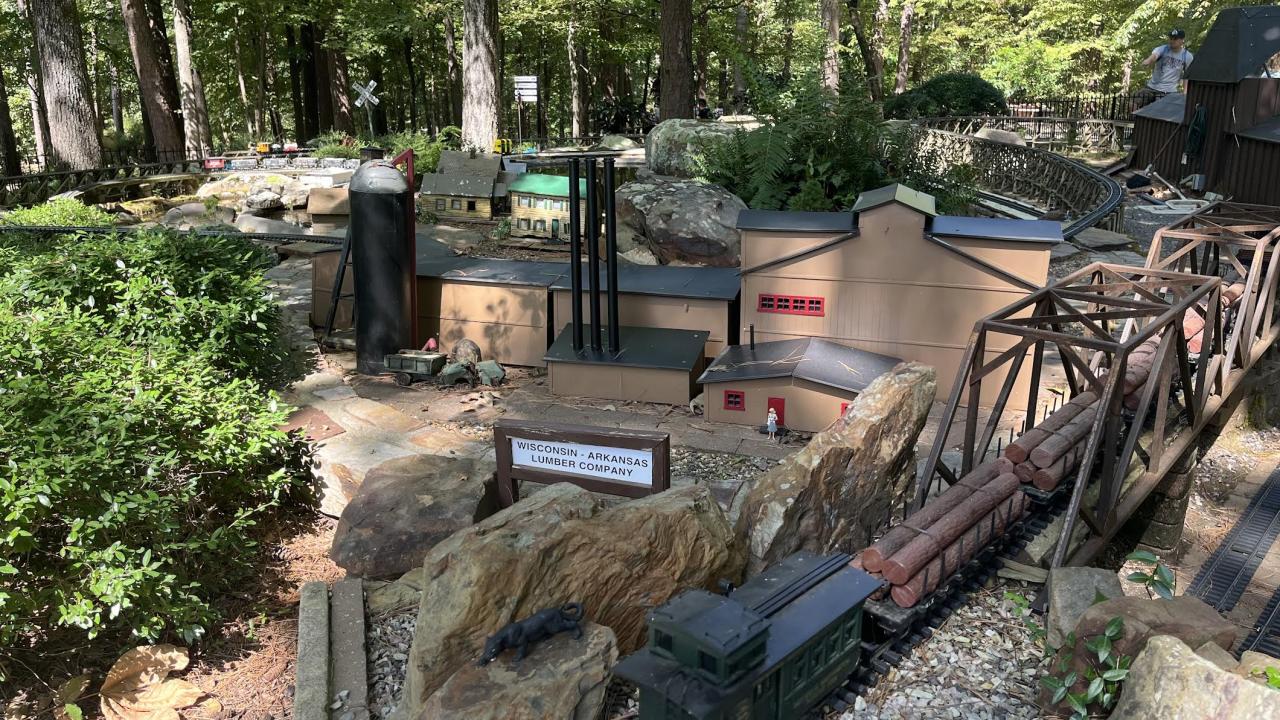 The Garvan Gardens Trains at Garvan Woodland Gardens in Hot Springs. 