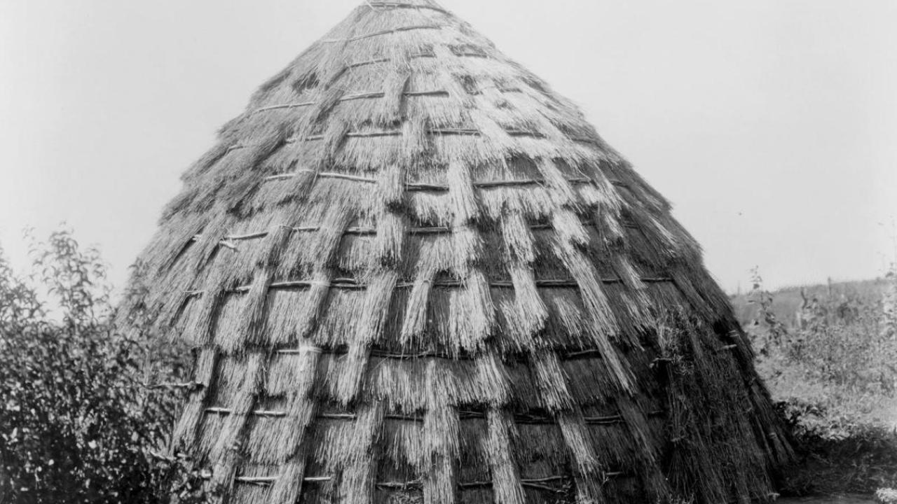Caddo Grass House, circa 1927