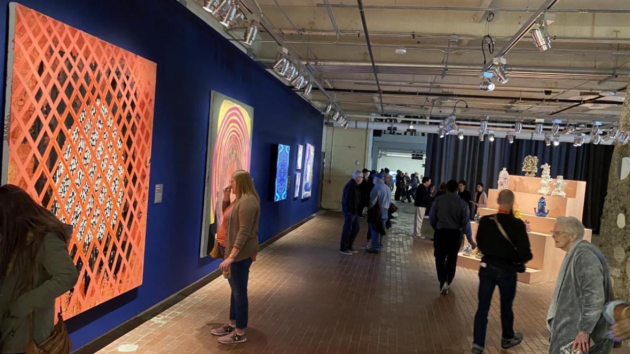 An inside gallery