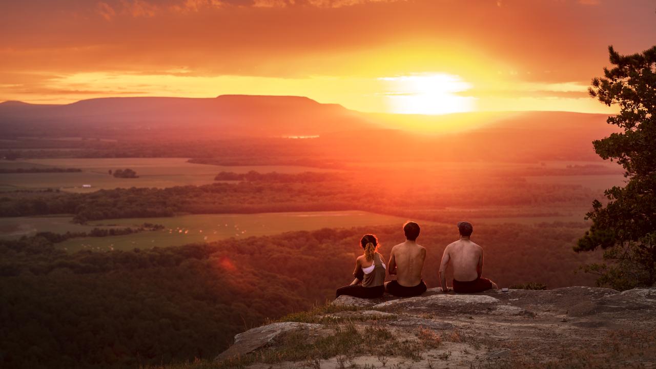 The view from Red Bluff atop Petit Jean Mountain