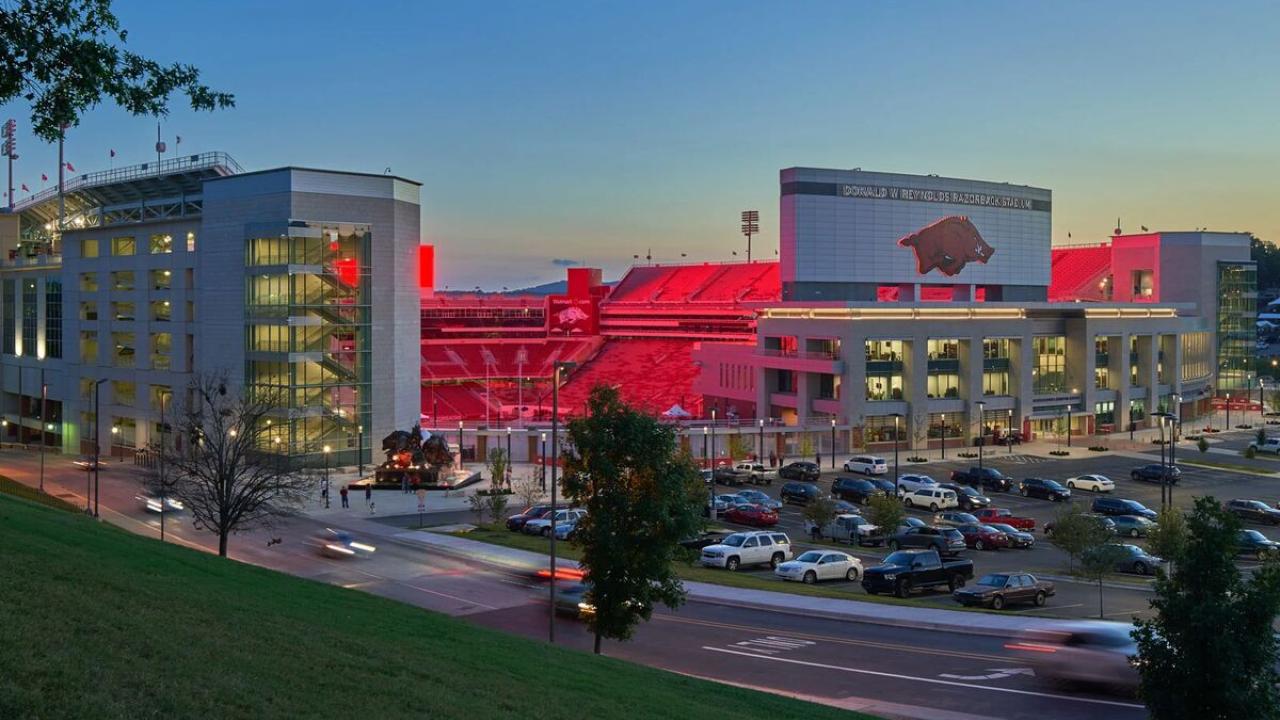 Donald W. Reynolds Razorback Stadium at the University of Arkansas in Fayetteville
