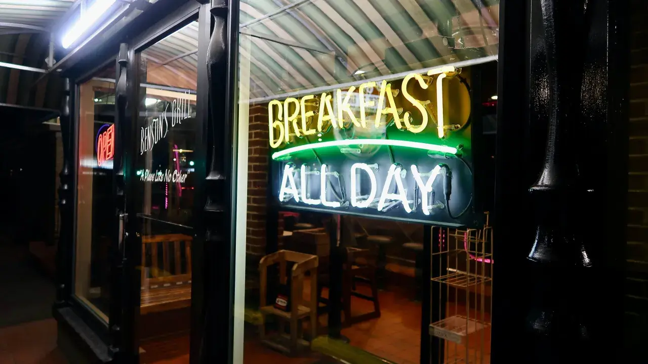 Savor all-day breakfast at Benson’s Grill.