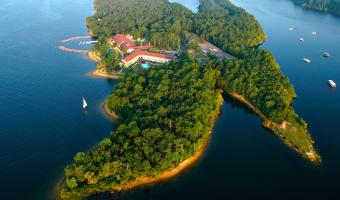 Aerial view of DeGray Lake Resort State Park