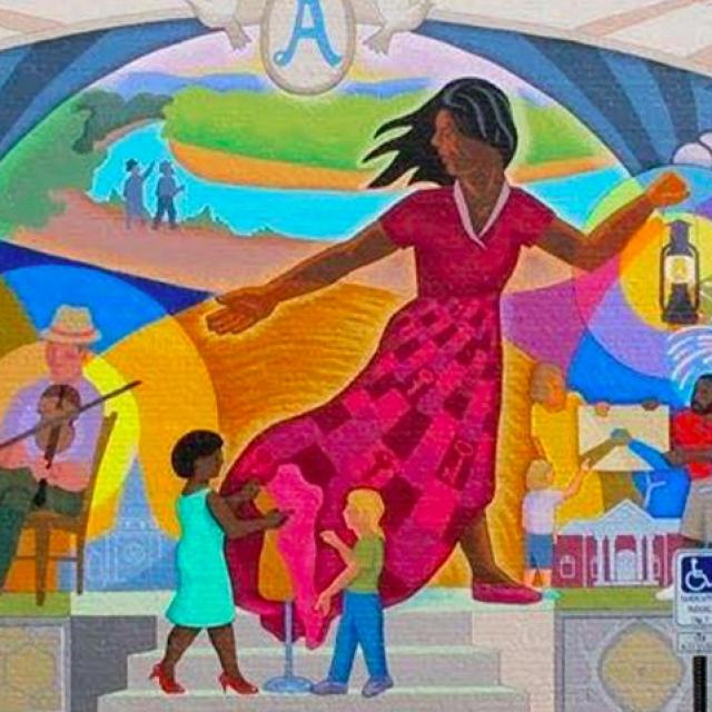 Mural in downtown Arkadelphia