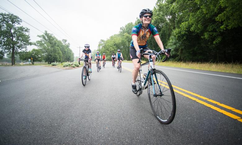 Road Cycling to the Big Dam Bridge in Little Rock 