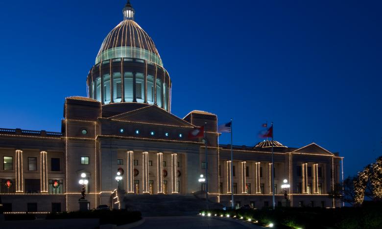 Arkansas Capitol Christmas Lights