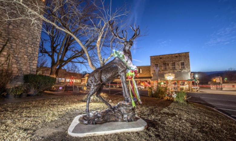 The Reindeer Statue in Jasper Square