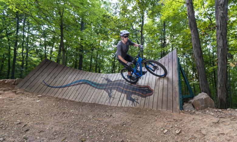 Mountain biking at Gregory Park in Fayetteville