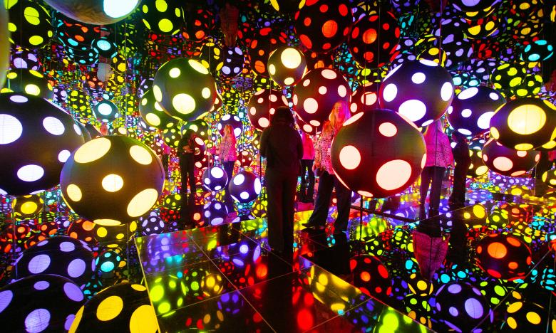 A picture of the Infinity Room at Crystal Bridges Museum in Bentonville.