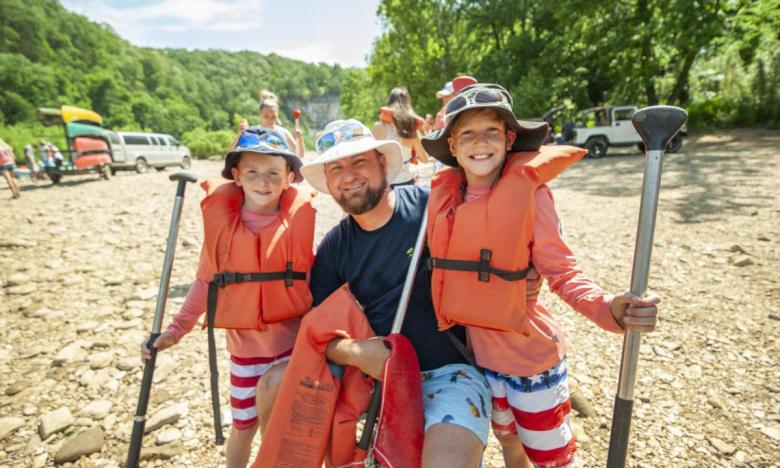 Floating at the Buffalo National River in Gilbert