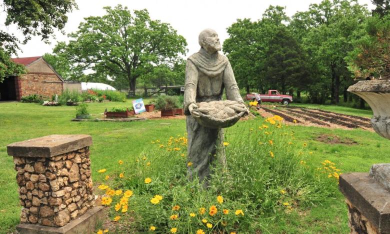 Garden at St. Joseph Center in North Little Rock