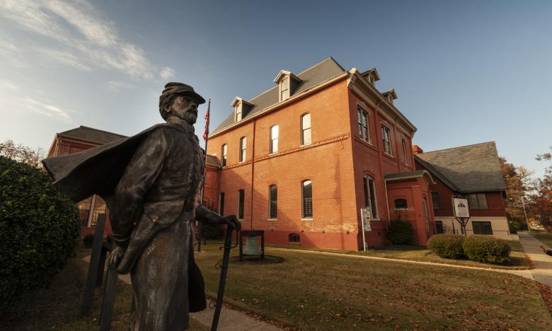 Statue Outside of the Helena Museum of Phillips County