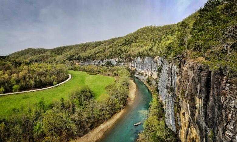 Roark Bluff overlooking the Buffalo River Valley