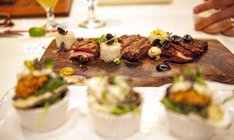 The Red Oak Steakhouse at Saracen Casino Resort. 