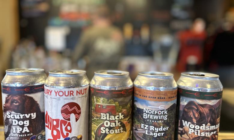 Norfork Brewing Company can beers