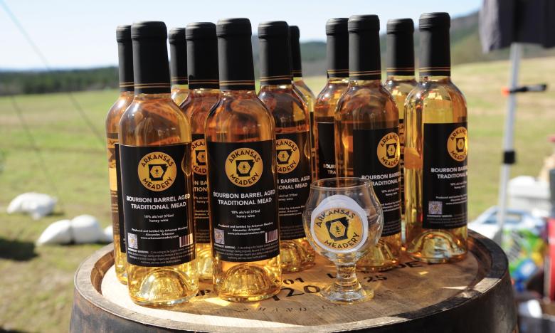 Arkansas Meadery display at Viking Festival in Hot Springs