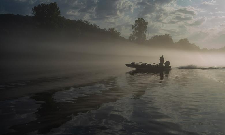 Fishing at on the White River near Gaston's