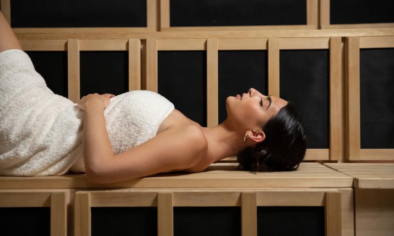 lady relaxing at a spa