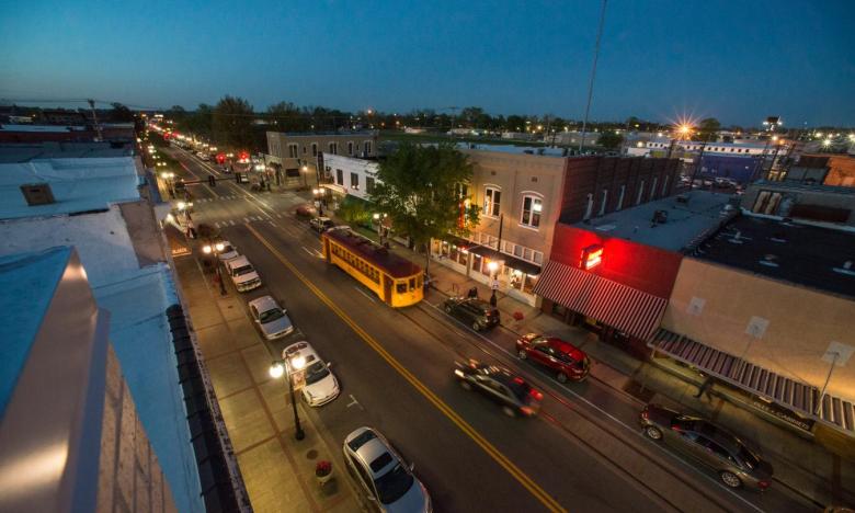 Downtown North Little Rock - Argenta at night.