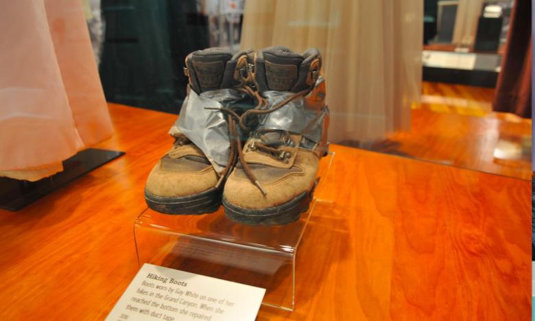The hiking boots of Gay White