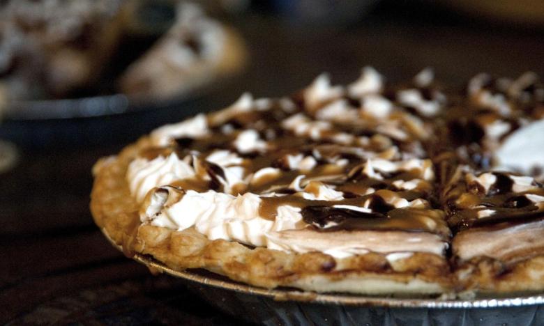 Chocolate Pie at the Skillet Restaurant at Ozark Folk Center