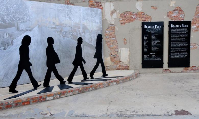 Beatles Park in downtown Walnut Ridge