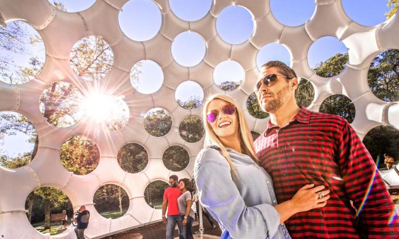 Fly's Eye Dome outdoor exhibit at Crystal Bridges