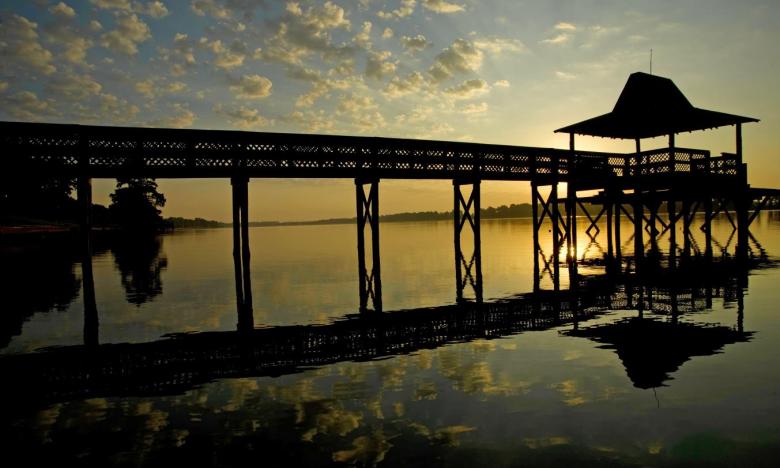sunrise over Lake Chicot