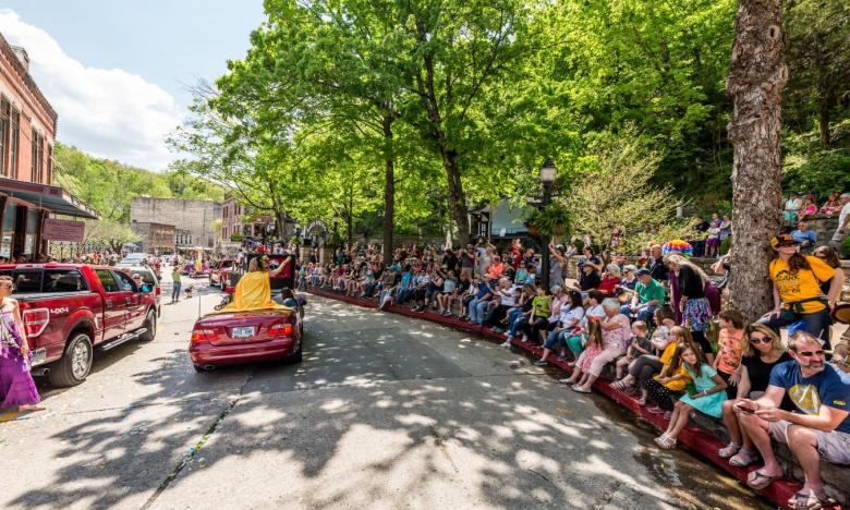 Parade in downtown Eureka Springs