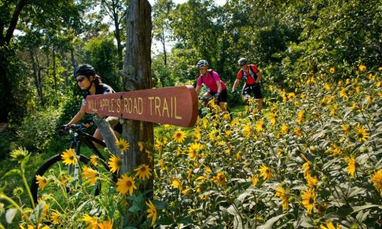 Trails for hiking and biking and wildlife watching