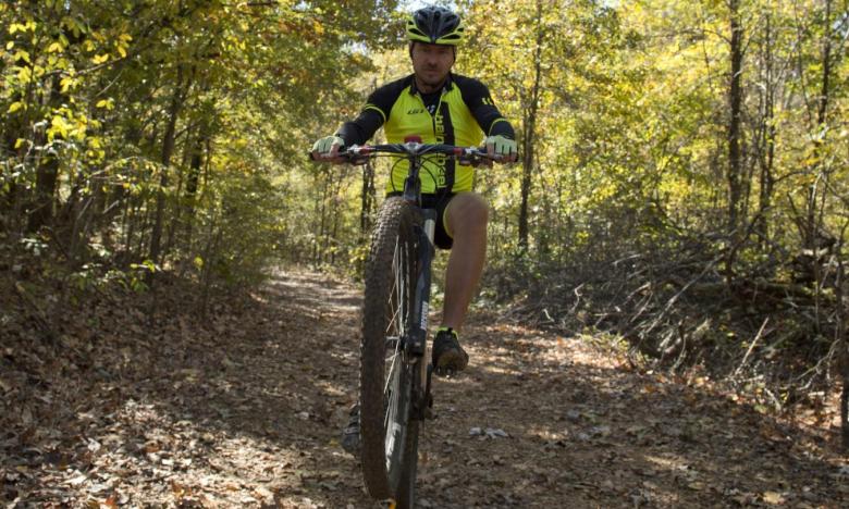 Enjoy the terrain of Crowley's Ridge on bike....