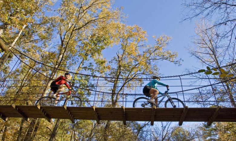 biking at Cane Creek State Park