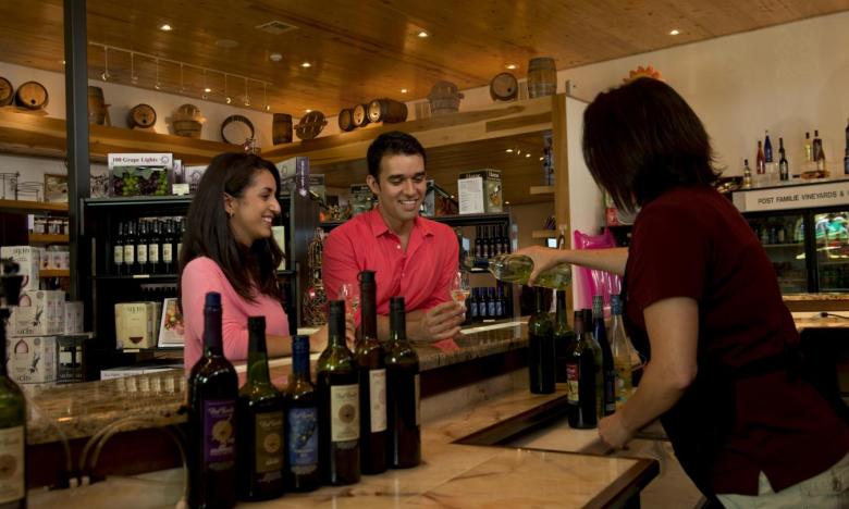 Wine tasting at Post Winery