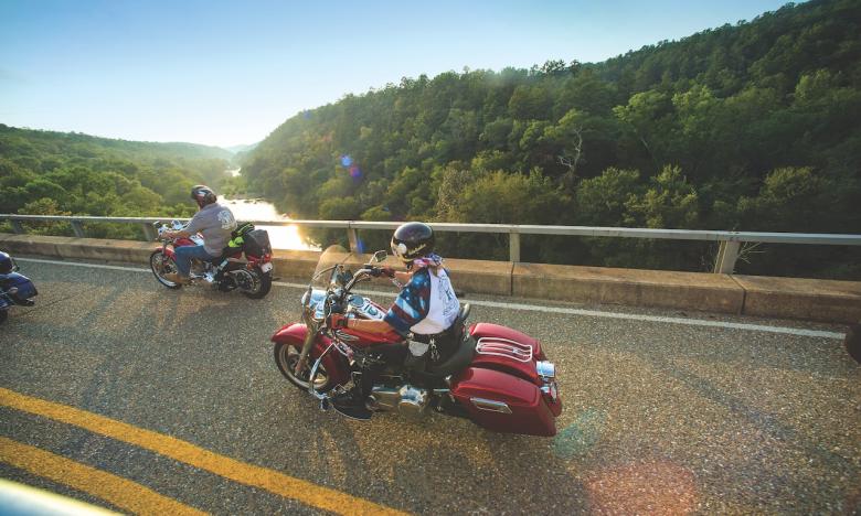 Biking along the Cossatot River