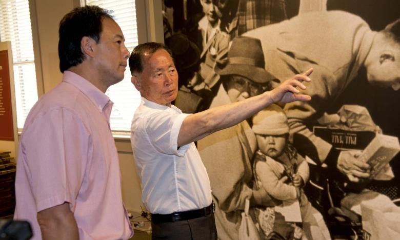 Actor George Takei at the opening of the WWII Japanese Internment Museum in McGehee