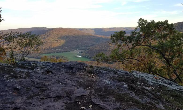 Coffee Break Rock overlooking Boxley Valley