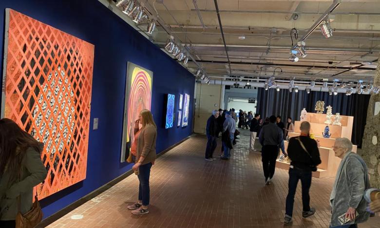 An inside gallery