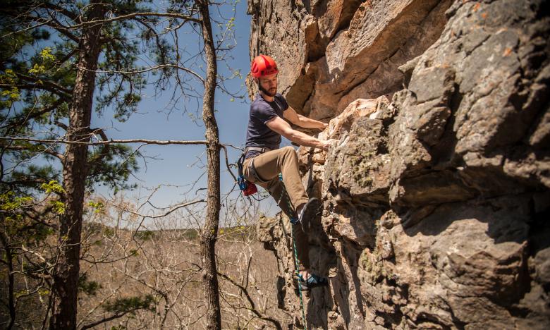 Jamestown Crag is one of Arkansas’s finest sport climbing spots.