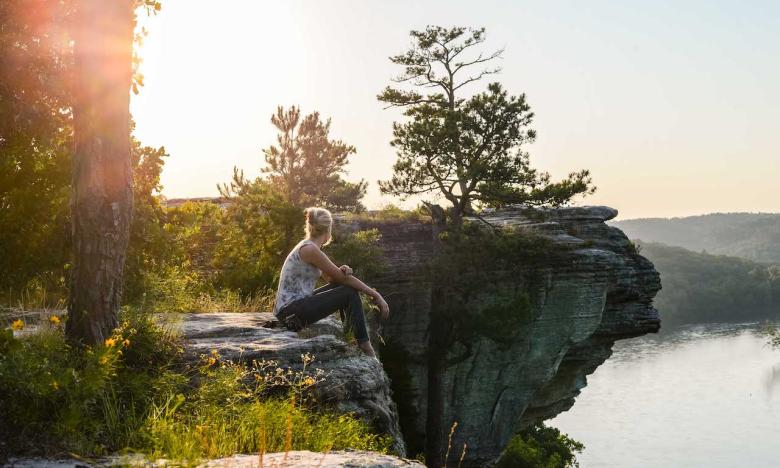 Calico Rock is a favorite spot for reflection