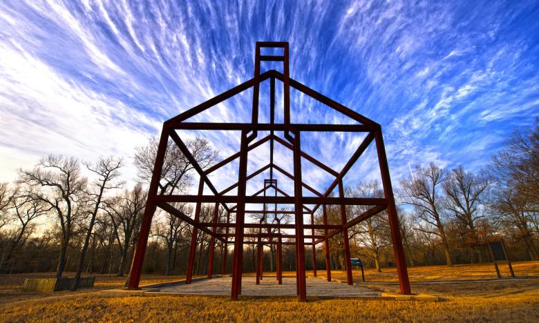 Tour the ghost structures at Davidsonville Historic State Park.