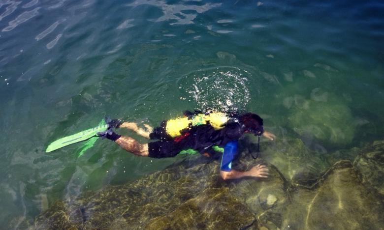 Scuba diving in Bull Shoals Lake