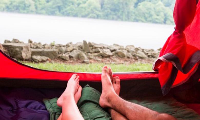 Camping on the shores of Bull Shoals Lake