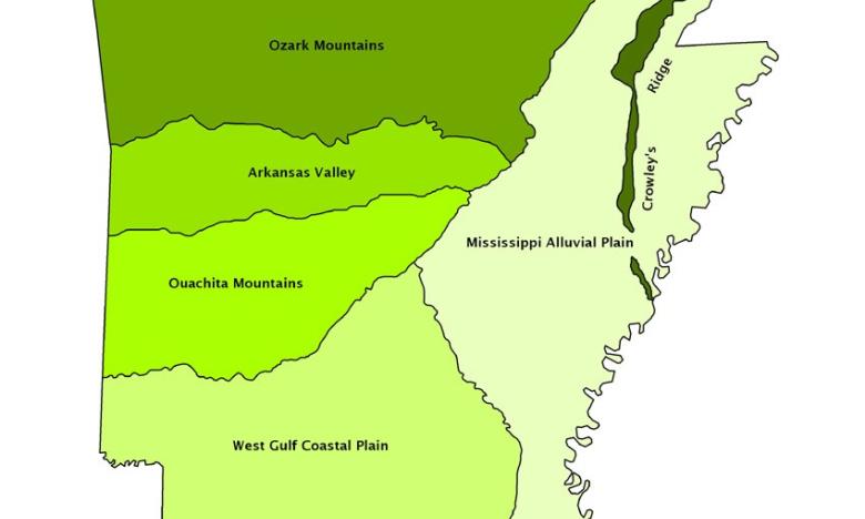 Geological map of Arkansas