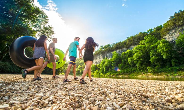 Going swimming in the Buffalo National River 